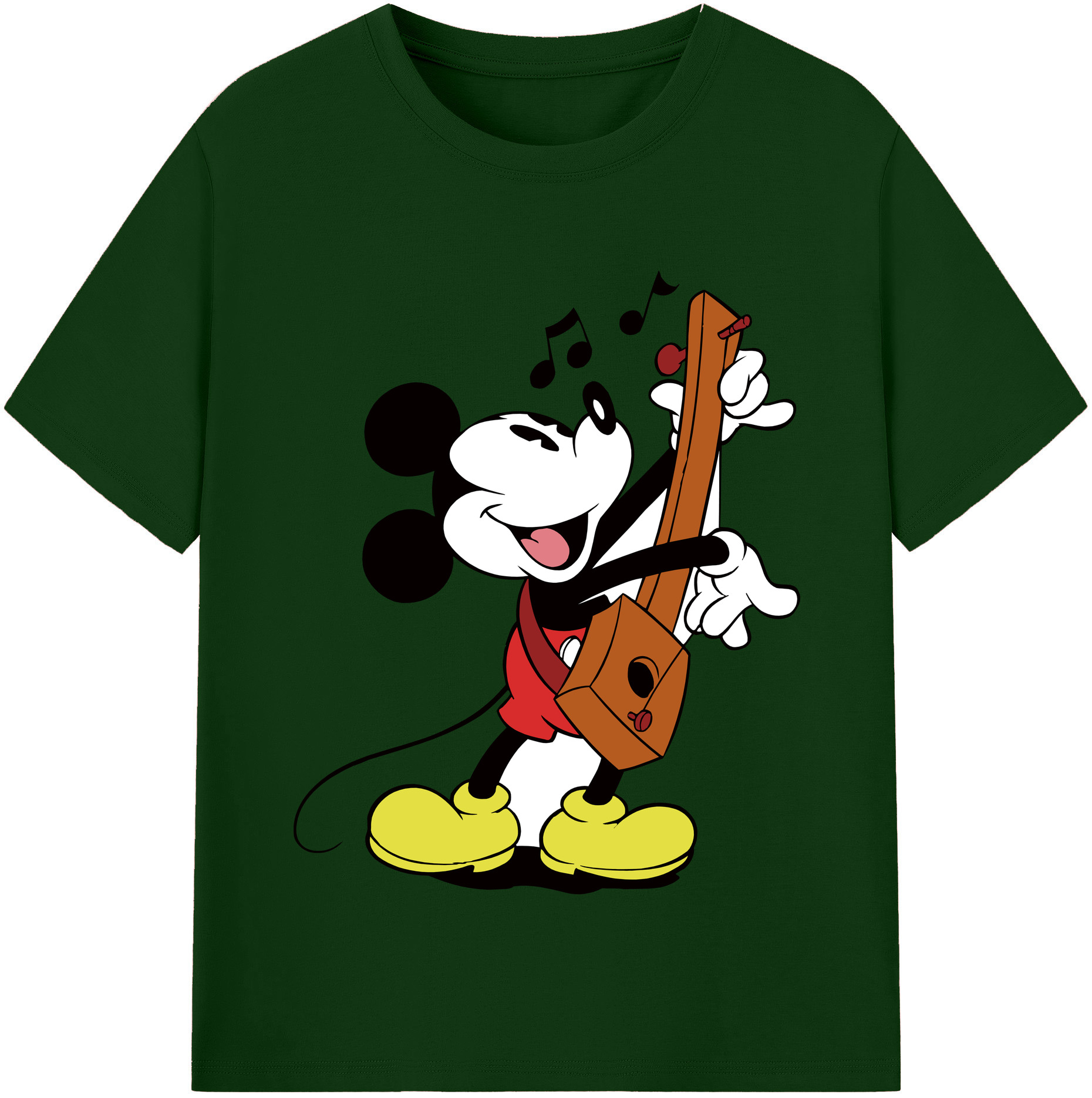（画像用） ミッキーマウス Mickey Mouse 綿100％半袖Tシャツ（フロントプリント）